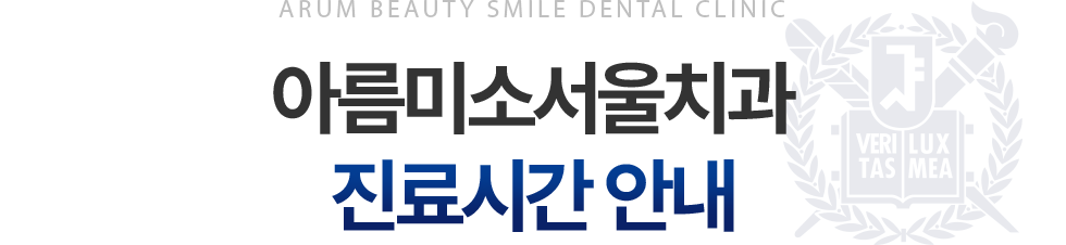 아름미소서울치과 진료안내